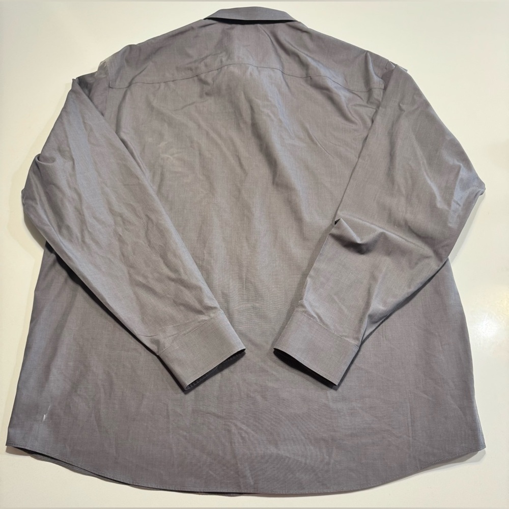 UNTUCKit Men Size 3XLT TALL Wrinkle Free Button Down Shirt Gray 100% Cotton - Picture 2 of 8